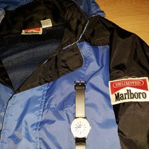 Vintage Marlboro Windbreaker Jacket w/ Watch